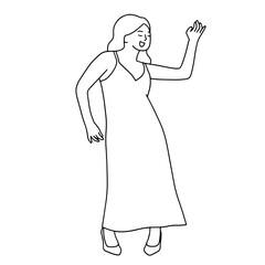 Happy woman dancing at party