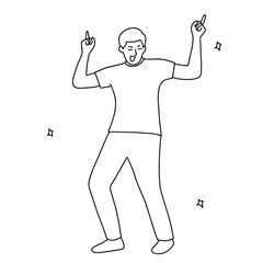 Man dancing at party