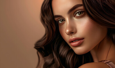 Naklejka premium graphic advertising images focusing on beauty and hair