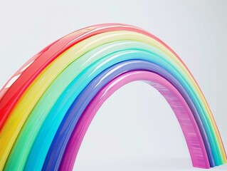 Rainbow 3D, white background