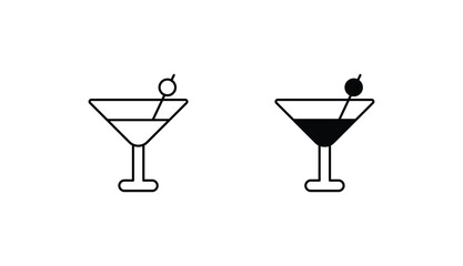 Coctail icon design with white background stock illustration