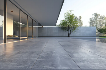 Modern Villa with Spacious Foreground Image