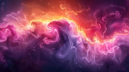 Fototapeta premium Abstract cosmic expanse with vibrant swirling colors