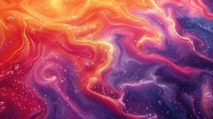 Fototapeta premium Abstract fluid colors with a dynamic mix of hues.