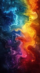 Fototapeta premium Vibrant swirling colors with abstract fluid patterns