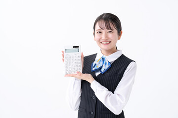 電卓・ビジネス女性
