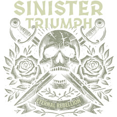 Sinister Triumph - Aesthetic Graphic for T-Shrit Design