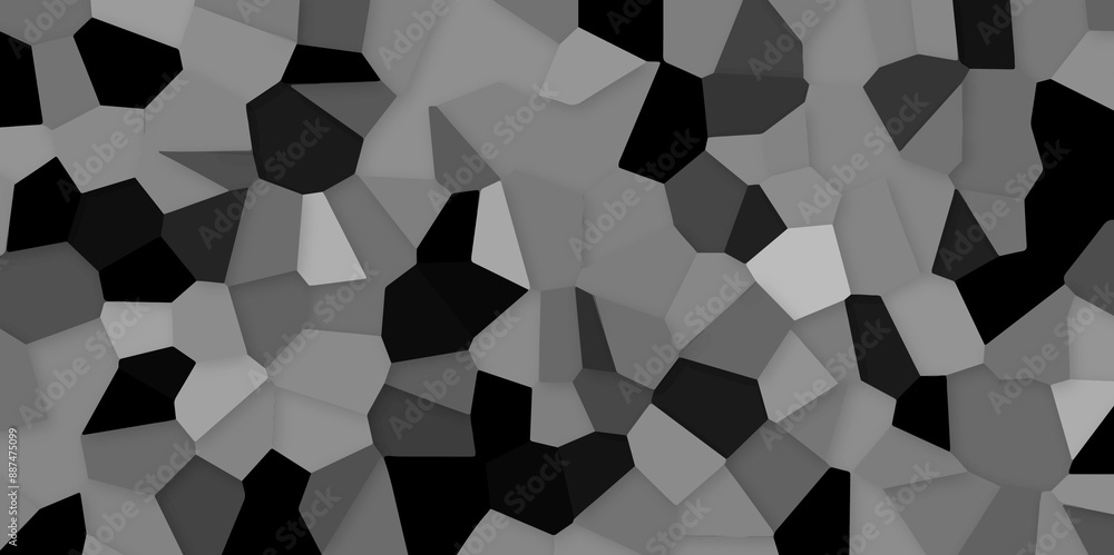 Poster abstract white and black broken stained-glass background with line. geometric seamless pattern with 