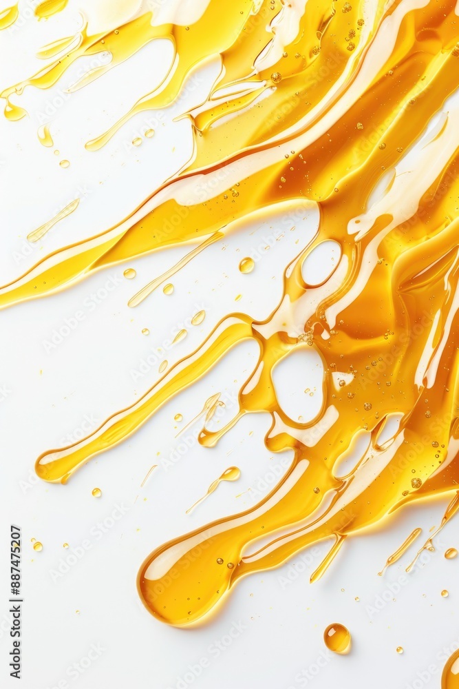 Aufkleber a clear and detailed image of a single liquid drop resting on a white surface