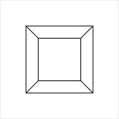 Abstract minimalist geometric lined shape element