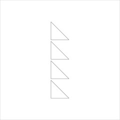 Abstract minimalist geometric lined shape element