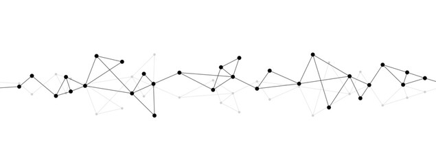 Network polygonal connect lines and dots background template. Technology data transfer server global system graphic vector.