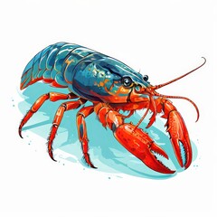 the ai generated image, lobster isolated