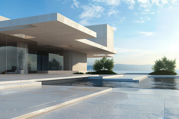 Modern Villa with Spacious Foreground Image