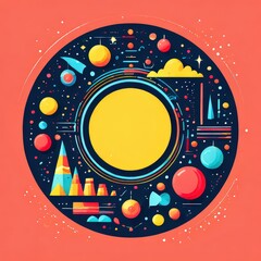 Fototapeta premium an ai generated image, painting of a camping tent with a night sky and trees.