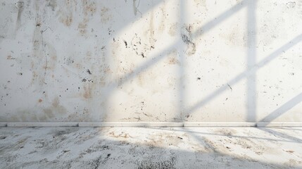 White concrete wall with wallpaper background