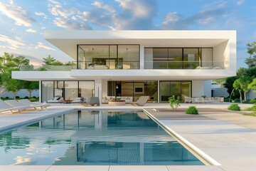 Modern Villa with Spacious Foreground Image