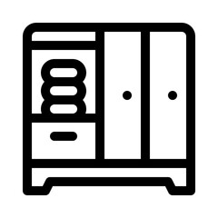 wardrobe line icon