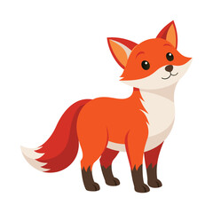 Illustration of Red fox cub isolated