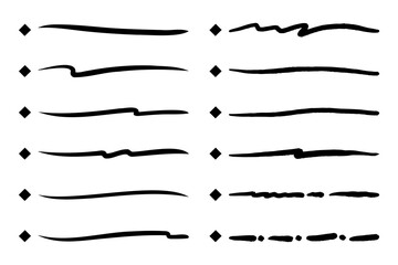 Collection of isolated vector outline to do lists.