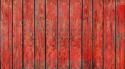 red wooden wall