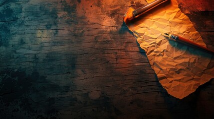 Encouraging courage with a note on wallpaper background