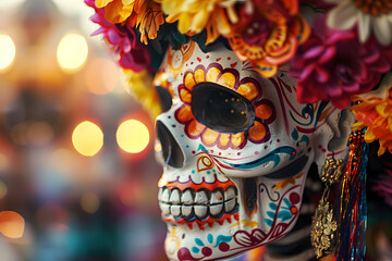 Fototapeta premium The day of the dead in Mexico is celebrated in November