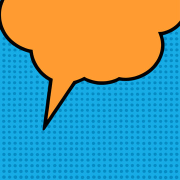 Speech Bubble with Orange Background