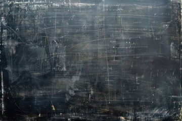 Fototapeta premium Blank chalkboard with faint chalk dust remnants, providing a classic backdrop for educational or nostalgic themes