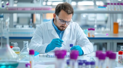 Researcher reviewing experimental data, Research validation, Research methods