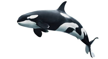 Fototapeta premium Isolated PNG Orca, GENERATIVE AI