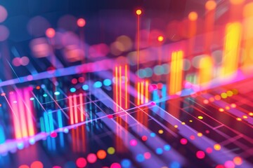 Data Points: Highlight specific data points along the investment charts with glowing dots or market