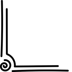 Hand Drawn Line Corner