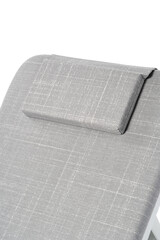 White And Grey Padded Lounger On White Background