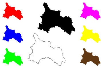 Son La Province (Socialist Republic of Vietnam, Subdivisions of Vietnam) map vector illustration, scribble sketch Tinh Son La map