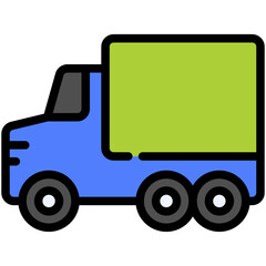truck filled line icon