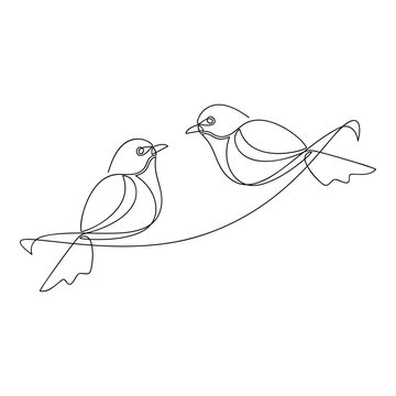 recommend clip art: Hand drawn birds vector. One line continuous drawing. Cartoon linear illustration, minimal icon, abstract print, banner, card, poster, brochure, doodle, sign, outline symbol, sketch, silhouette.