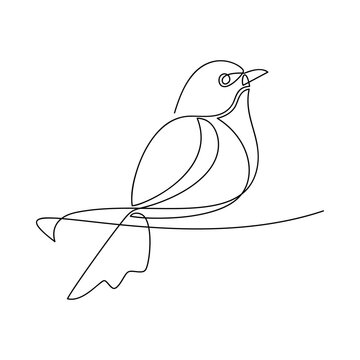 recommend clip art: Hand drawn bird vector. One line continuous drawing. Cartoon linear illustration, minimal icon, abstract print, banner, card, poster, brochure, doodle, sign, outline symbol, sketch, silhouette.