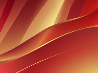 gradient red with gold warm shade background. AI generated	
