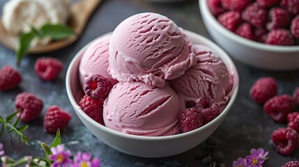 Delicious Raspberry Ice Cream