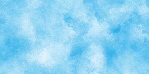 shiny and clear painted light blue clouds watercolor background, sky clouds for wallpaper backdrop background, The summer is colorful clearing day Good weather with natural blue clouds.
