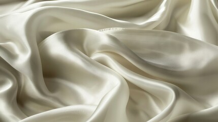 Fototapeta premium A close-up of white fabric with multiple folds on top and bottom