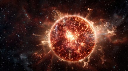 red dwarf star, showing its characteristics and properties