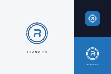 R Letter Trademark Brand Logo