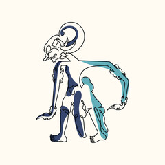 Bima Line Art Characters