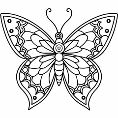 Butterfly Mandalas Coloring Page | Cute Butterfly Flowers Coloring book