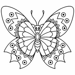 Butterfly Mandalas Coloring Page | Cute Butterfly Flowers Coloring book