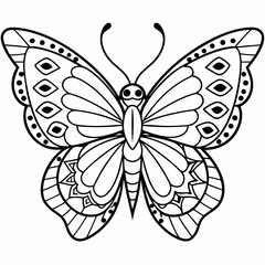 Butterfly Mandalas Coloring Page | Cute Butterfly Flowers Coloring book