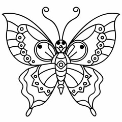 Butterfly Mandalas Coloring Page | Cute Butterfly Flowers Coloring book