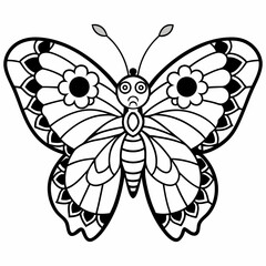 Butterfly Mandalas Coloring Page | Cute Butterfly Flowers Coloring book